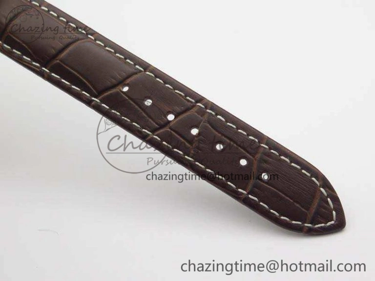 SunProtective Heritage @12 Date RG SWF Best Edition Gold Dial On Leather Strap A 5364