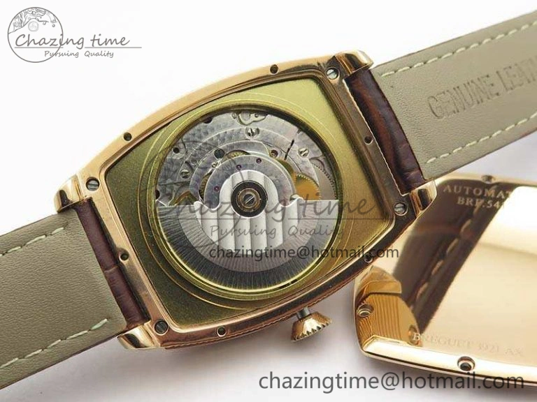 SunProtective Heritage @12 Date RG SWF Best Edition Gold Dial On Leather Strap A 5364