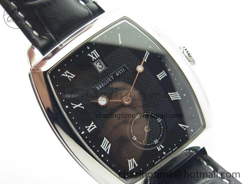 Heritage @12 Date SS SWF Best Edition Black Dial On Leather Strap A SoftTouch 5361
