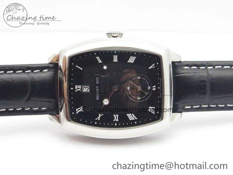 Heritage @12 Date SS SWF Best Edition Black Dial On Leather Strap A SoftTouch 5361