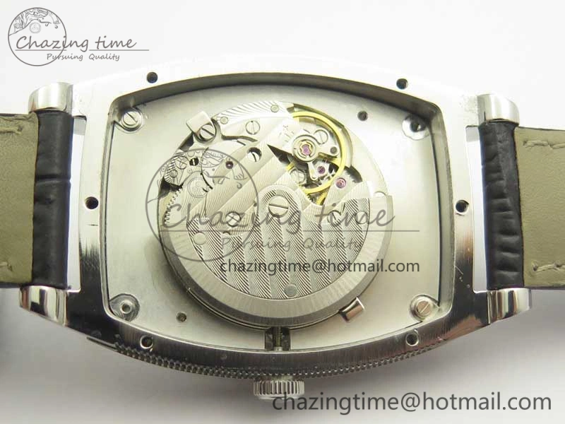 Sophisticated Heritage @12 big date SS HGF White Dial Black Roman Markers on Black Leather Strap A23J 5347