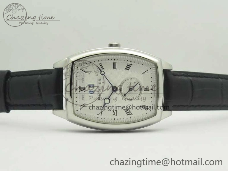 Sophisticated Heritage @12 big date SS HGF White Dial Black Roman Markers on Black Leather Strap A23J 5347