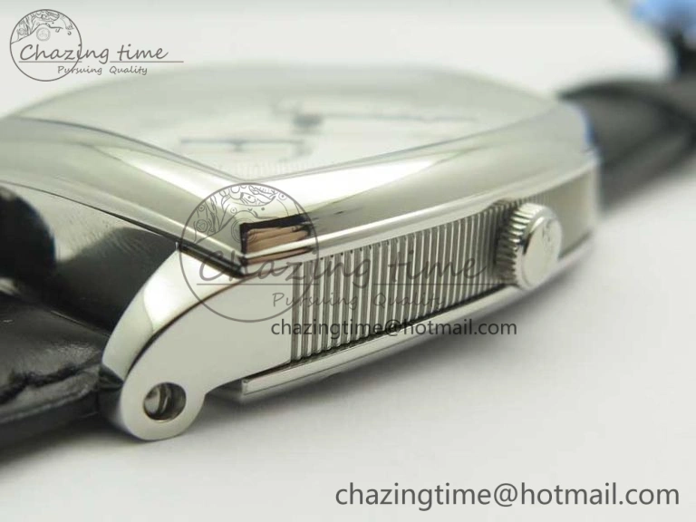 Sophisticated Heritage @12 big date SS HGF White Dial Black Roman Markers on Black Leather Strap A23J 5347