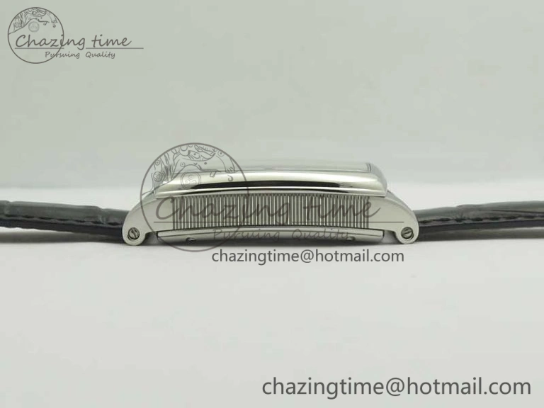 Sophisticated Heritage @12 big date SS HGF White Dial Black Roman Markers on Black Leather Strap A23J 5347