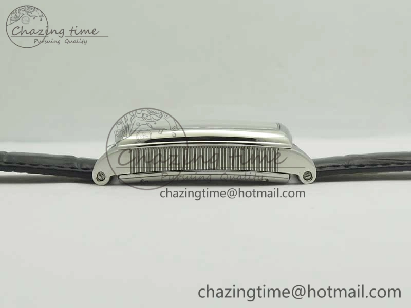 Sophisticated Heritage @12 big date SS HGF White Dial Black Roman Markers on Black Leather Strap A23J 5347