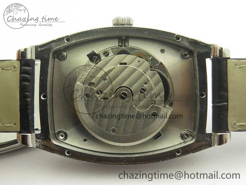 Sophisticated Heritage @12 big date SS HGF White Dial Black Roman Markers on Black Leather Strap A23J 5347