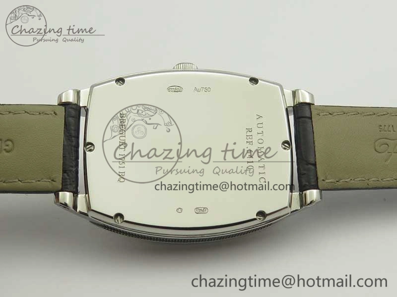 Sophisticated Heritage @12 big date SS HGF White Dial Black Roman Markers on Black Leather Strap A23J 5347