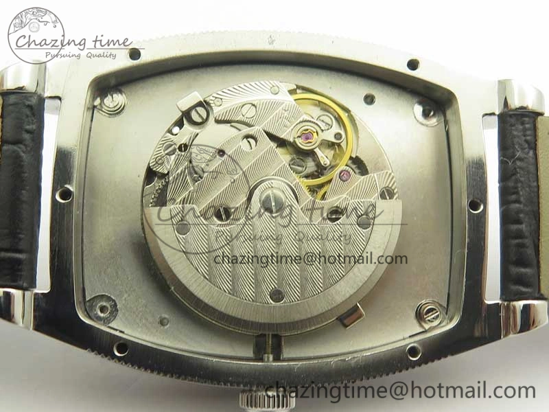 ComfortFit Heritage @12 big date SS HGF White Dial Blue Roman Markers on Black Leather Strap A23J 5348