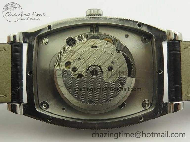 ComfortFit Heritage @12 big date SS HGF White Dial Blue Roman Markers on Black Leather Strap A23J 5348