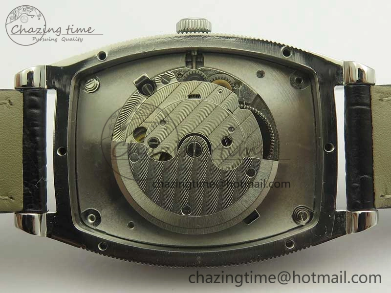ComfortFit Heritage @12 big date SS HGF White Dial Blue Roman Markers on Black Leather Strap A23J 5348