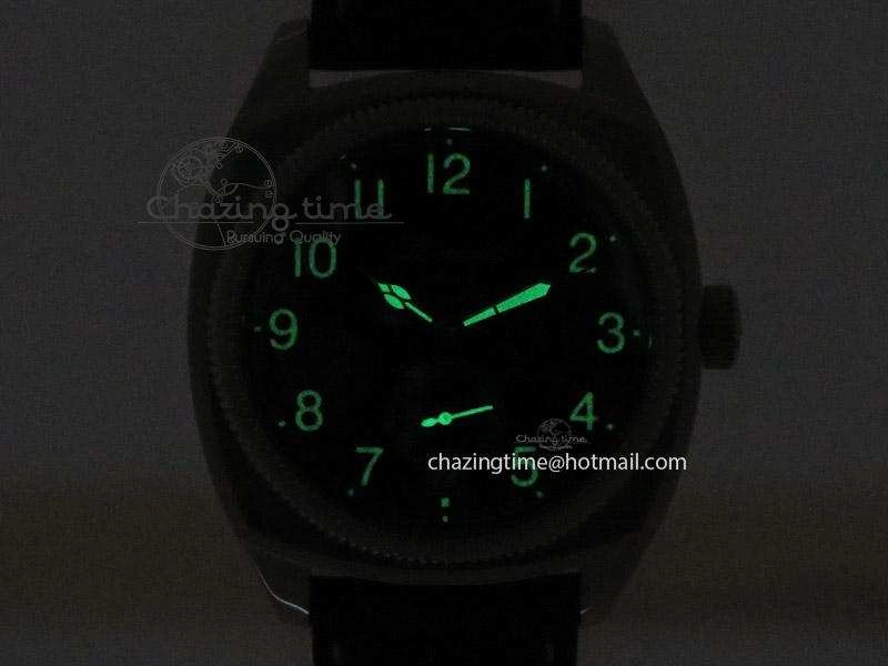 Premium Heritage 1935 SS TF 1:1 Best Edition Black Dial On Brown Leather Strap A23J 7597