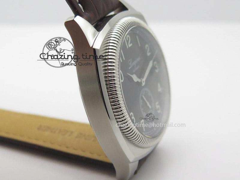 Premium Heritage 1935 SS TF 1:1 Best Edition Black Dial On Brown Leather Strap A23J 7597