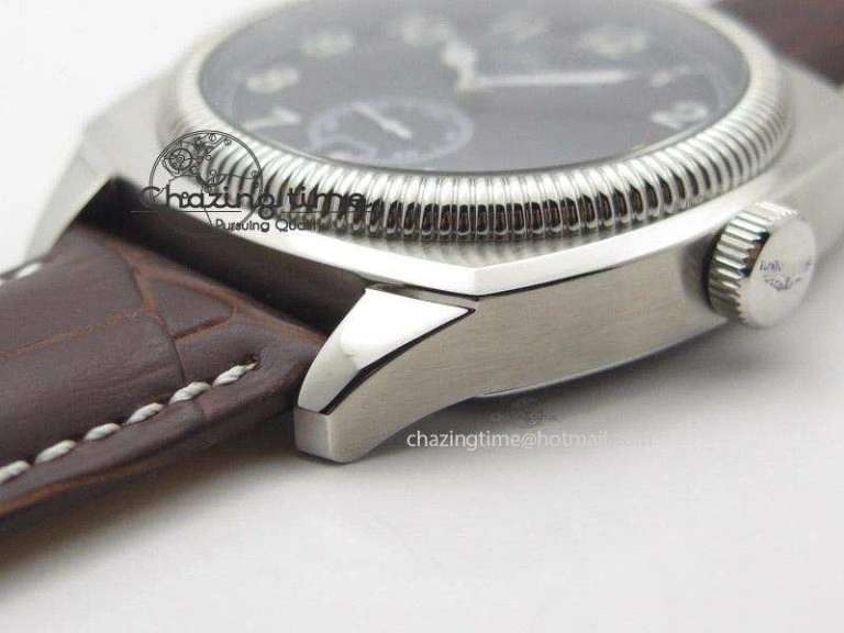 Premium Heritage 1935 SS TF 1:1 Best Edition Black Dial On Brown Leather Strap A23J 7597