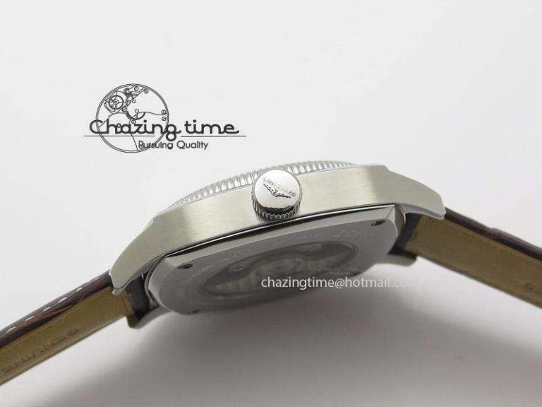 Premium Heritage 1935 SS TF 1:1 Best Edition Black Dial On Brown Leather Strap A23J 7597