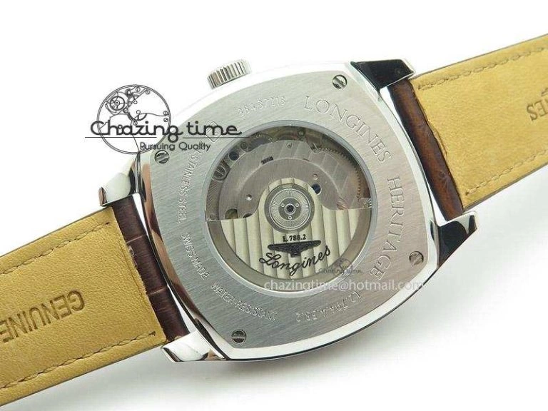 Premium Heritage 1935 SS TF 1:1 Best Edition Black Dial On Brown Leather Strap A23J 7597
