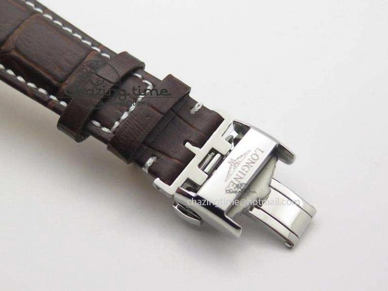 Premium Heritage 1935 SS TF 1:1 Best Edition Black Dial On Brown Leather Strap A23J 7597