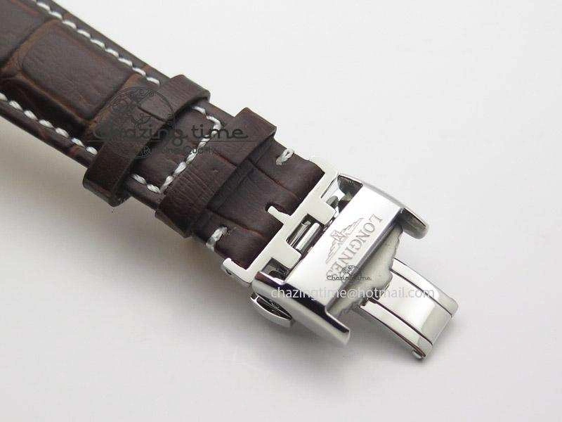 Premium Heritage 1935 SS TF 1:1 Best Edition Black Dial On Brown Leather Strap A23J 7597