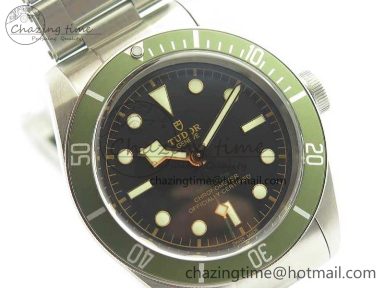 Heritage 2016 Black Bay Shield ZF 1:1 Best Edition Green Bezel On SS Bracelet A ComfortFit 9769