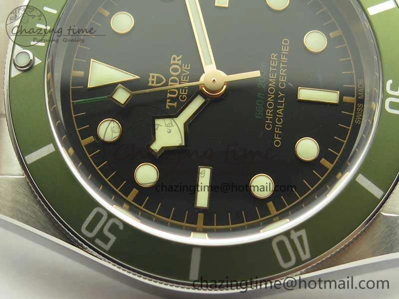 Heritage 2016 Black Bay Shield ZF 1:1 Best Edition Green Bezel On SS Bracelet A ComfortFit 9769