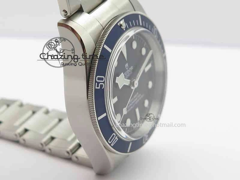 NewStyle Heritage 2016 Black Bay Shield ZF 1:1 Best Edition On SS Bracelet A2824 (Blue) Free Blue Strap 9777