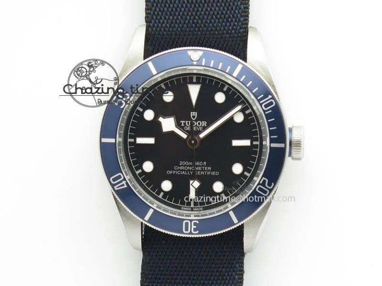 NewStyle Heritage 2016 Black Bay Shield ZF 1:1 Best Edition On SS Bracelet A2824 (Blue) Free Blue Strap 9777