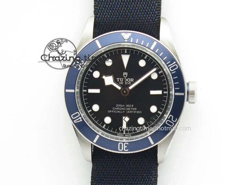 NewStyle Heritage 2016 Black Bay Shield ZF 1:1 Best Edition On SS Bracelet A2824 (Blue) Free Blue Strap 9777
