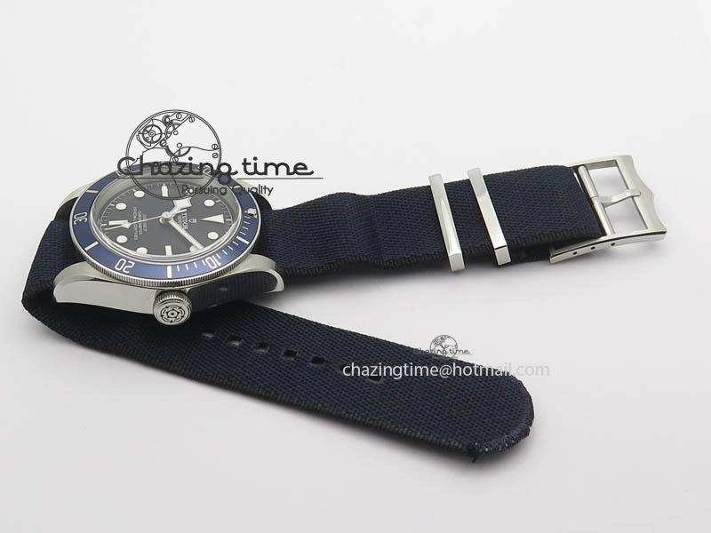 NewStyle Heritage 2016 Black Bay Shield ZF 1:1 Best Edition On SS Bracelet A2824 (Blue) Free Blue Strap 9777