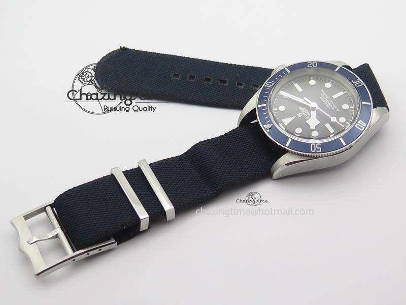 NewStyle Heritage 2016 Black Bay Shield ZF 1:1 Best Edition On SS Bracelet A2824 (Blue) Free Blue Strap 9777