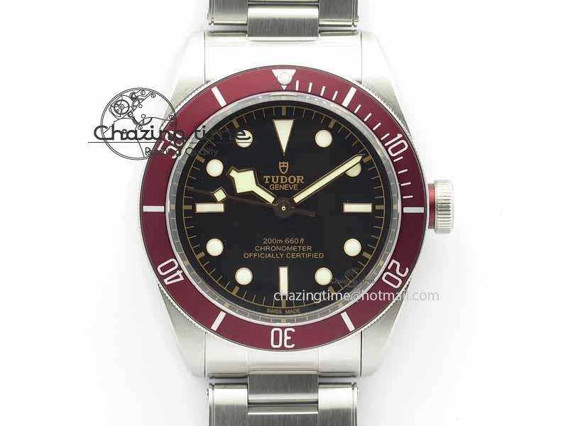 Heritage 2016 Black Bay Shield ZF 1:1 Best Edition On SS Bracelet A2824 (Red) Free Red Strap Lightweight 9776