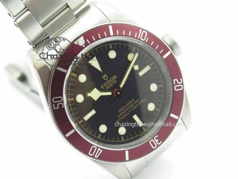Heritage 2016 Black Bay Shield ZF 1:1 Best Edition On SS Bracelet A2824 (Red) Free Red Strap Lightweight 9776