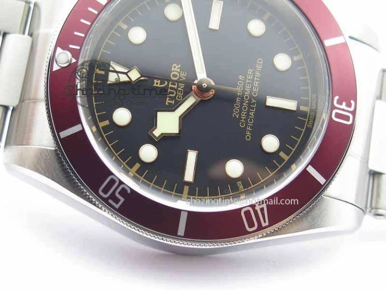Heritage 2016 Black Bay Shield ZF 1:1 Best Edition On SS Bracelet A2824 (Red) Free Red Strap Lightweight 9776