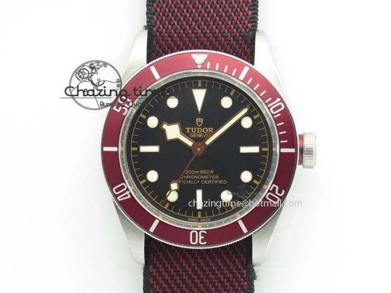 Heritage 2016 Black Bay Shield ZF 1:1 Best Edition On SS Bracelet A2824 (Red) Free Red Strap Lightweight 9776