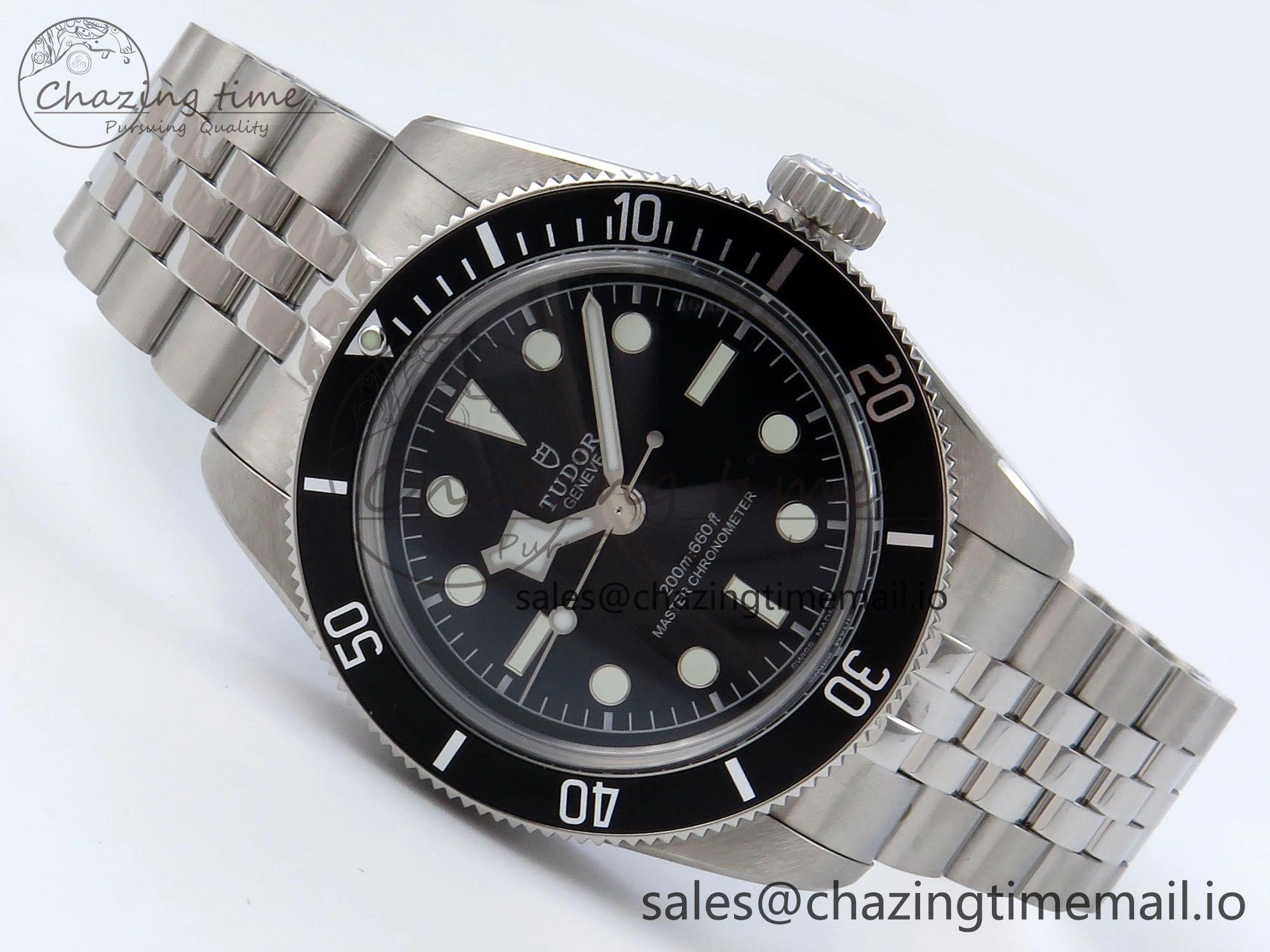 FlexibleFit Heritage Black Bay 41mm SS ZF 1:1 Best Edition Black Dial on SS Bracelet A 9735