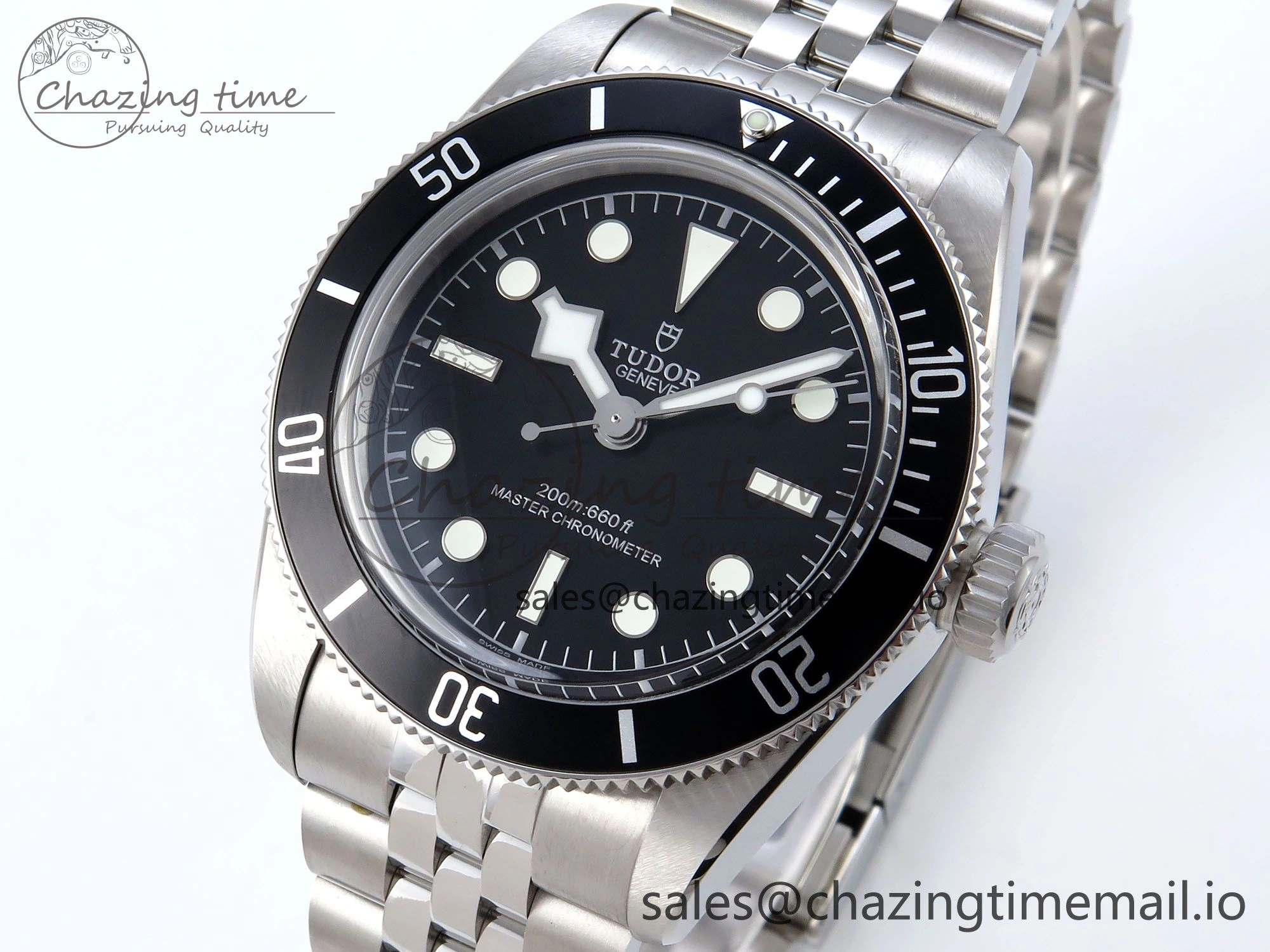 FlexibleFit Heritage Black Bay 41mm SS ZF 1:1 Best Edition Black Dial on SS Bracelet A 9735