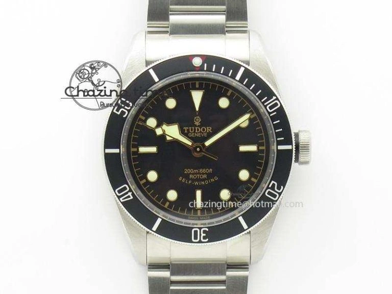 EasyMatch Heritage Black Bay Black ZF 1:1 Best Edition On SS Bracelet A 9796
