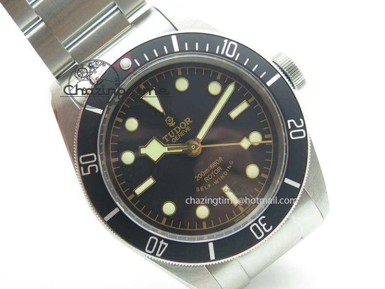EasyMatch Heritage Black Bay Black ZF 1:1 Best Edition On SS Bracelet A 9796