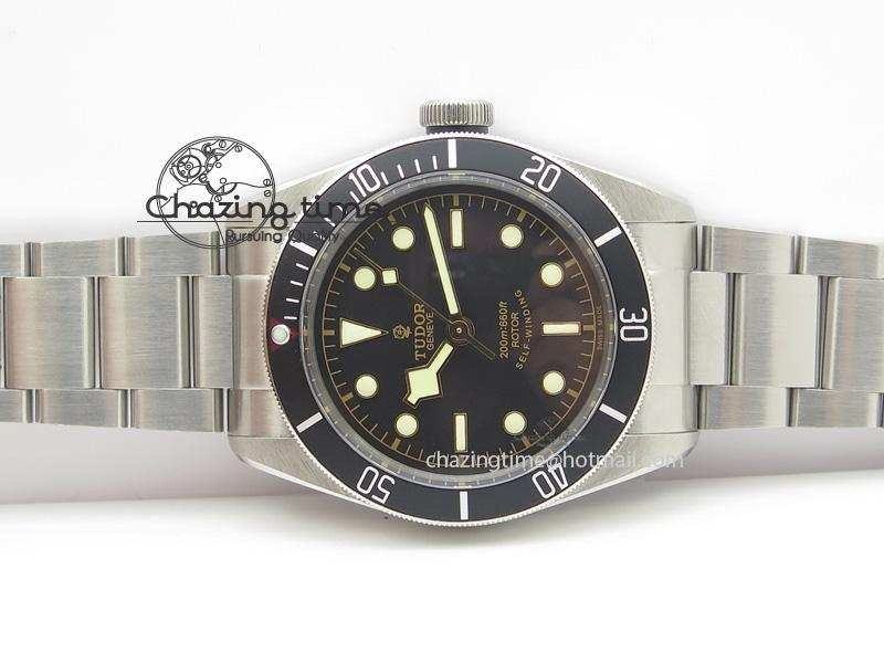 EasyMatch Heritage Black Bay Black ZF 1:1 Best Edition On SS Bracelet A 9796