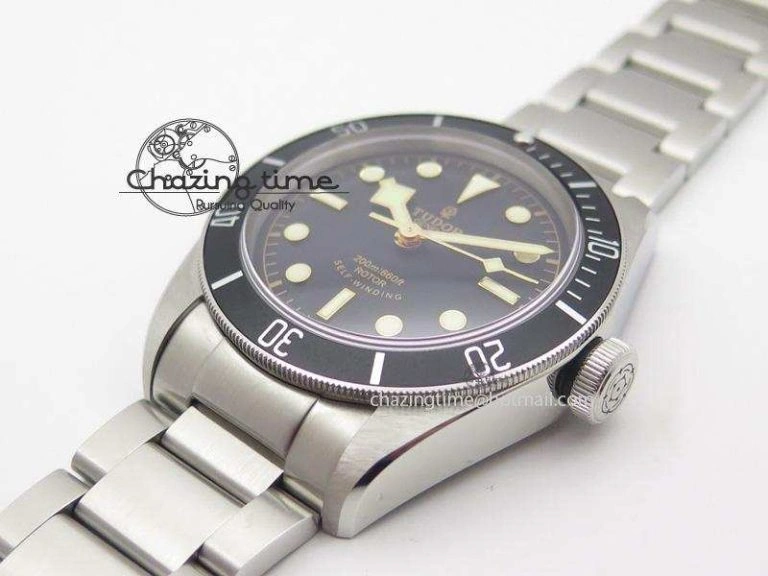 EasyMatch Heritage Black Bay Black ZF 1:1 Best Edition On SS Bracelet A 9796