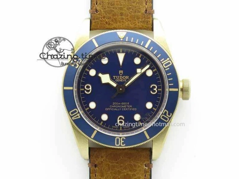 SmartChoice Heritage Black Bay Bronze 2017 Bucherer ZF 1:1 Best Edition On Aged Brown Leather Strap A 9774