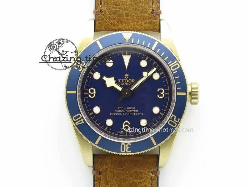 SmartChoice Heritage Black Bay Bronze 2017 Bucherer ZF 1:1 Best Edition On Aged Brown Leather Strap A 9774