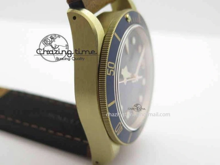 SmartChoice Heritage Black Bay Bronze 2017 Bucherer ZF 1:1 Best Edition On Aged Brown Leather Strap A 9774