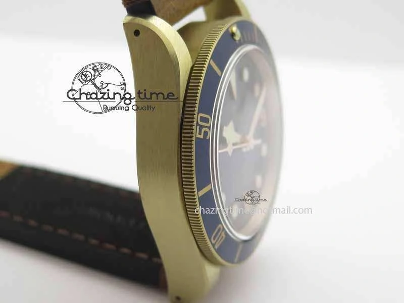 SmartChoice Heritage Black Bay Bronze 2017 Bucherer ZF 1:1 Best Edition On Aged Brown Leather Strap A 9774