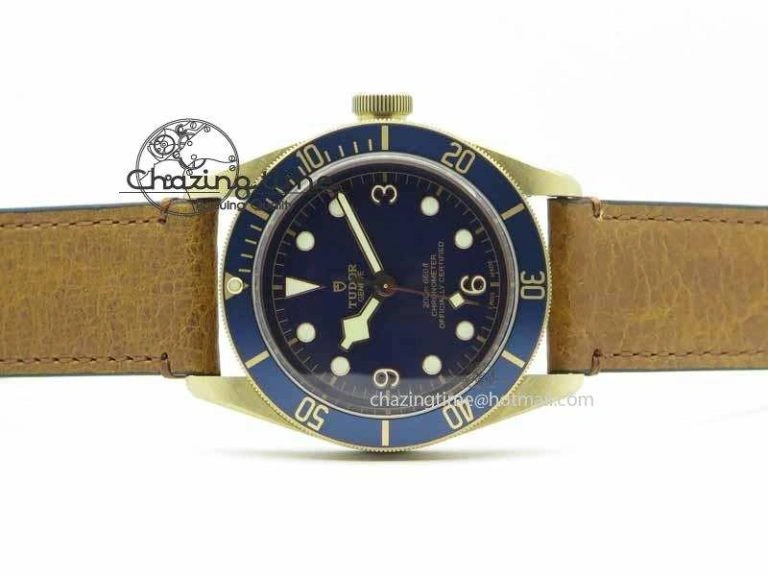 SmartChoice Heritage Black Bay Bronze 2017 Bucherer ZF 1:1 Best Edition On Aged Brown Leather Strap A 9774