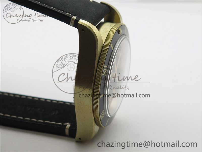 Affordable Heritage Black Bay Bronze Gray XF 1:1 Best Edition on Leather Strap A5612 (Free Nylon Strap) 9760