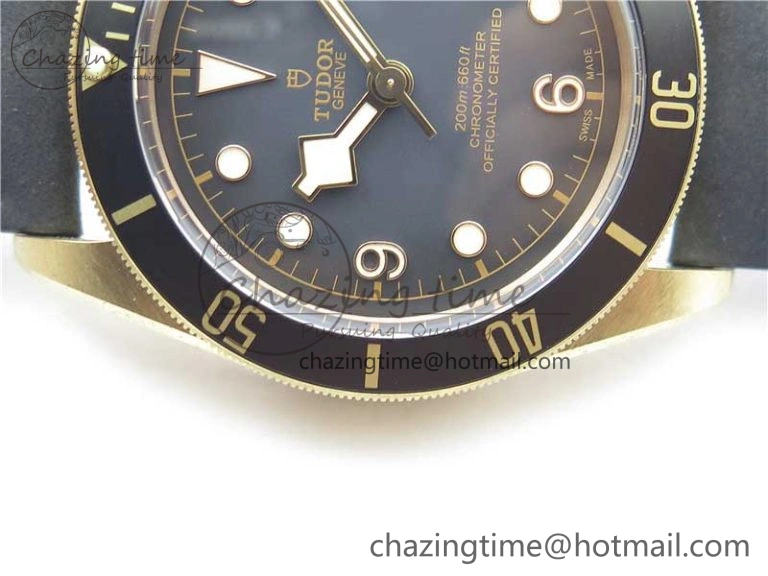 Affordable Heritage Black Bay Bronze Gray XF 1:1 Best Edition on Leather Strap A5612 (Free Nylon Strap) 9760