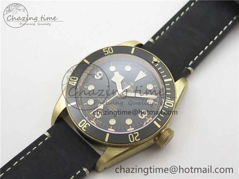 Affordable Heritage Black Bay Bronze Gray XF 1:1 Best Edition on Leather Strap A5612 (Free Nylon Strap) 9760