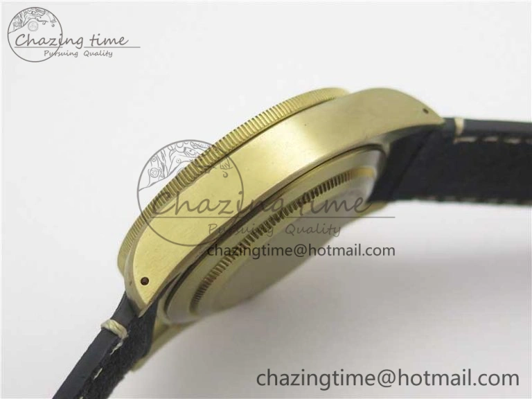 Effortless Heritage Black Bay Bronze Gray ZF 1:1 Best Edition on Leather Strap A 9759