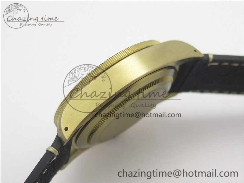 Effortless Heritage Black Bay Bronze Gray ZF 1:1 Best Edition on Leather Strap A 9759