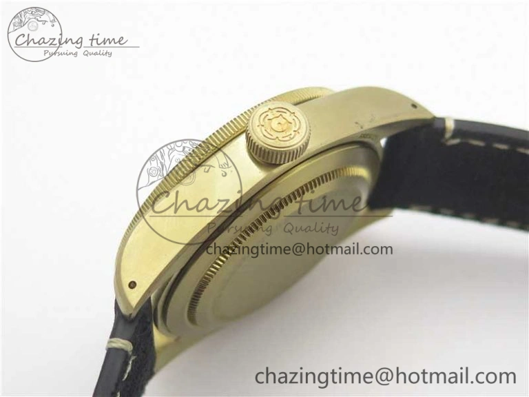 Effortless Heritage Black Bay Bronze Gray ZF 1:1 Best Edition on Leather Strap A 9759