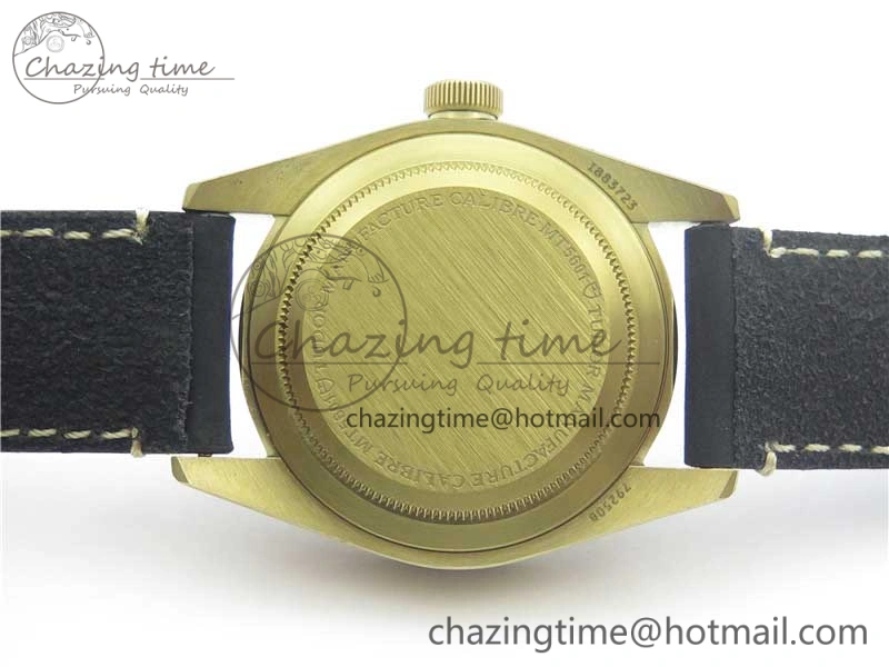 Effortless Heritage Black Bay Bronze Gray ZF 1:1 Best Edition on Leather Strap A 9759